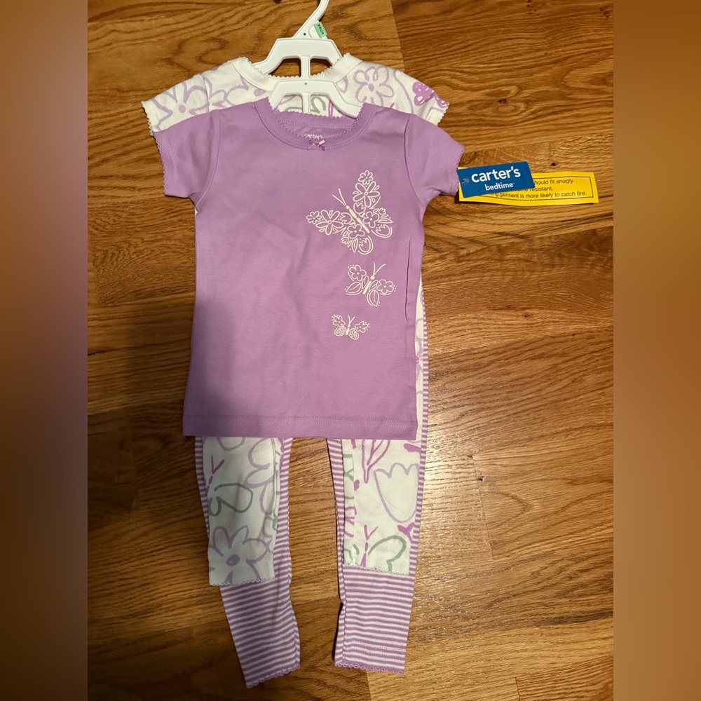 Carter's Lavender Butterfly Pajama Set